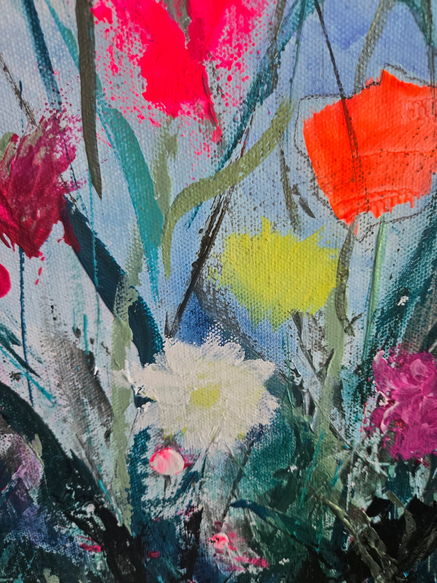 Detail 1 of flowers and grasses.