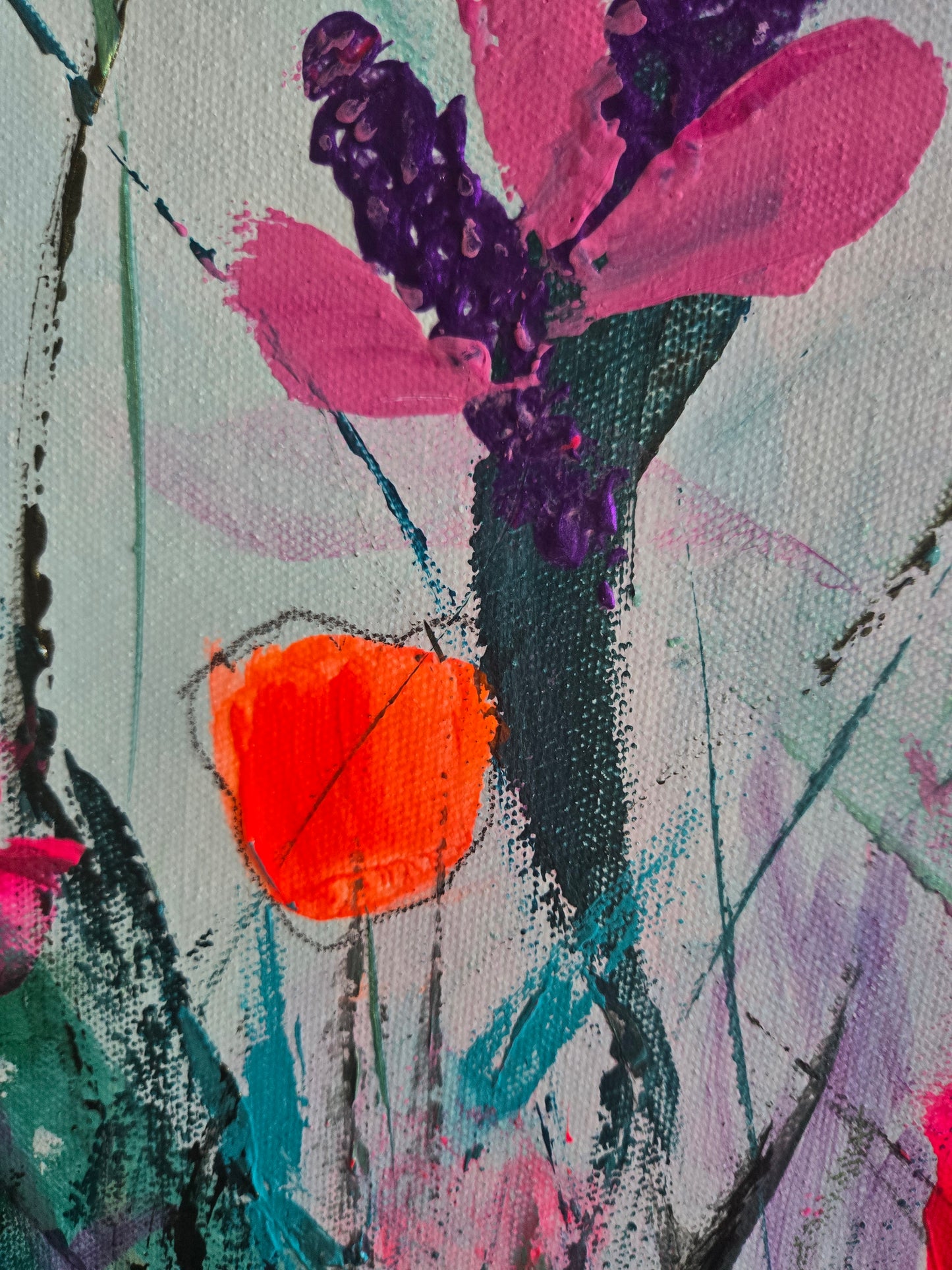 Detail 2 of flowers and grasses.