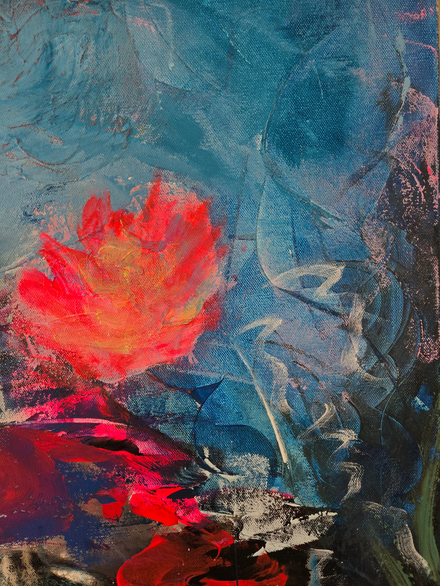 Detail 1 of Abstract Botanical 36 x 36