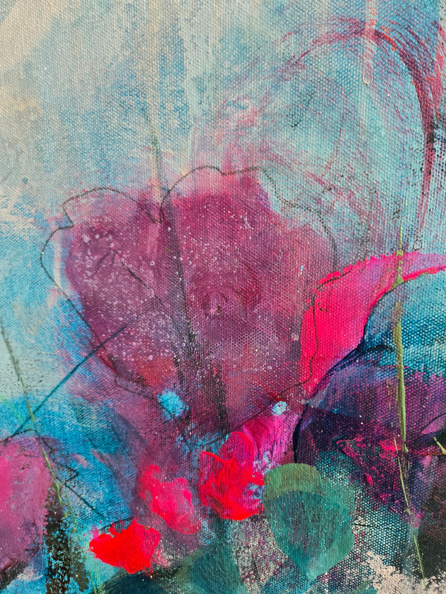 Detail 1 of Abstract Botanical 36 x 48