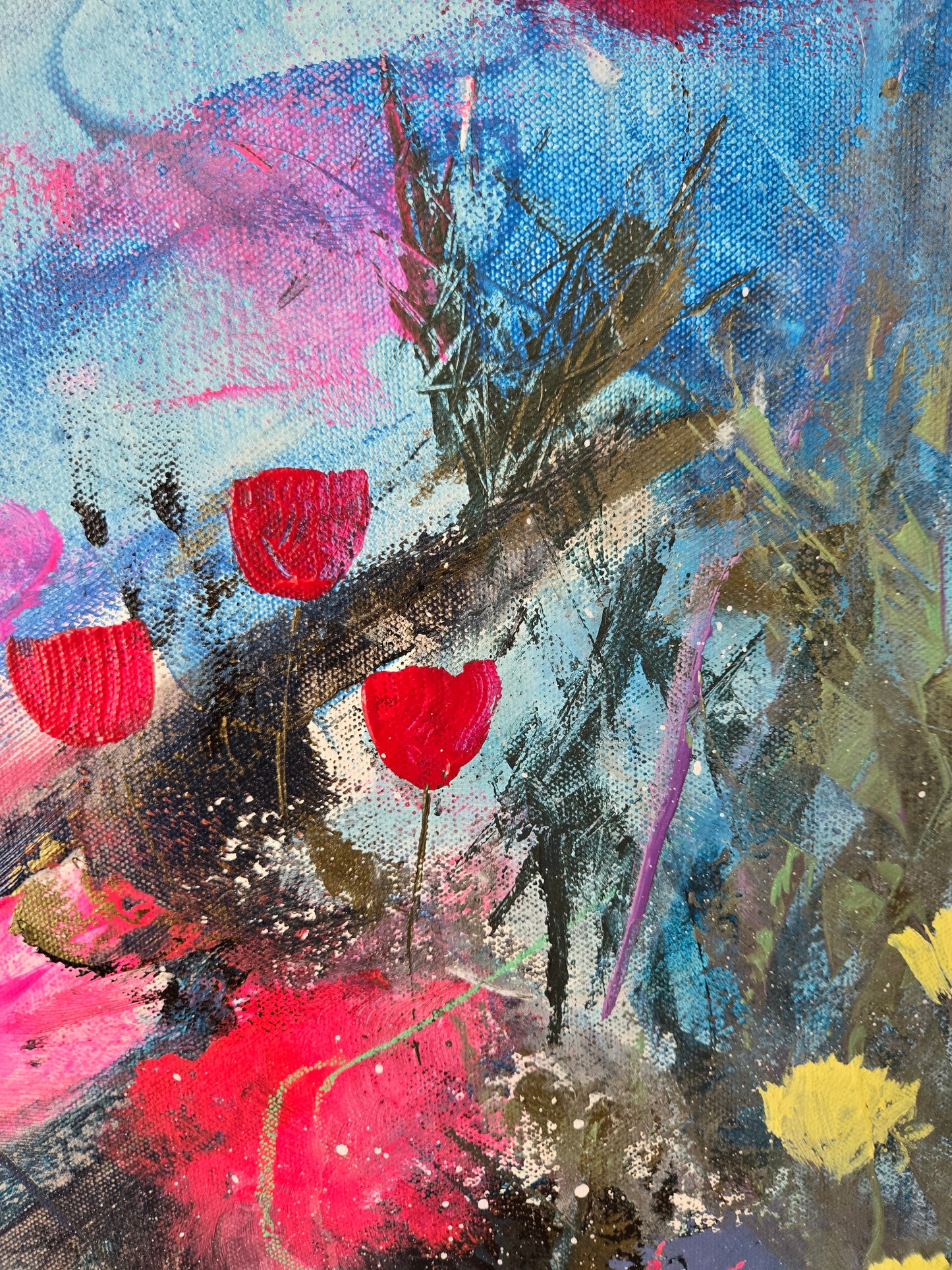 Detail of texture and shapes in Diptych 2.