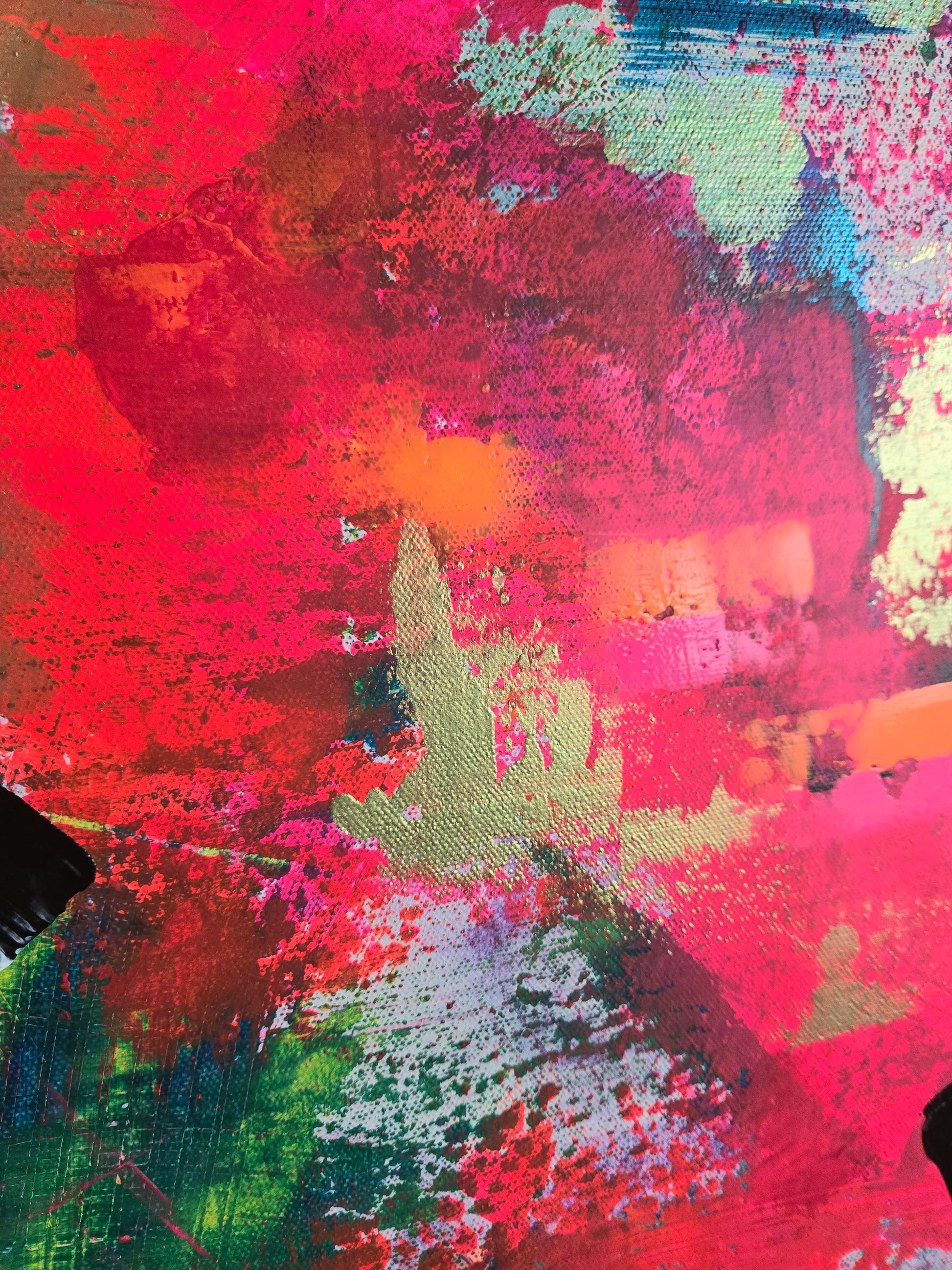 Abstract art with vibrant colors and textures
